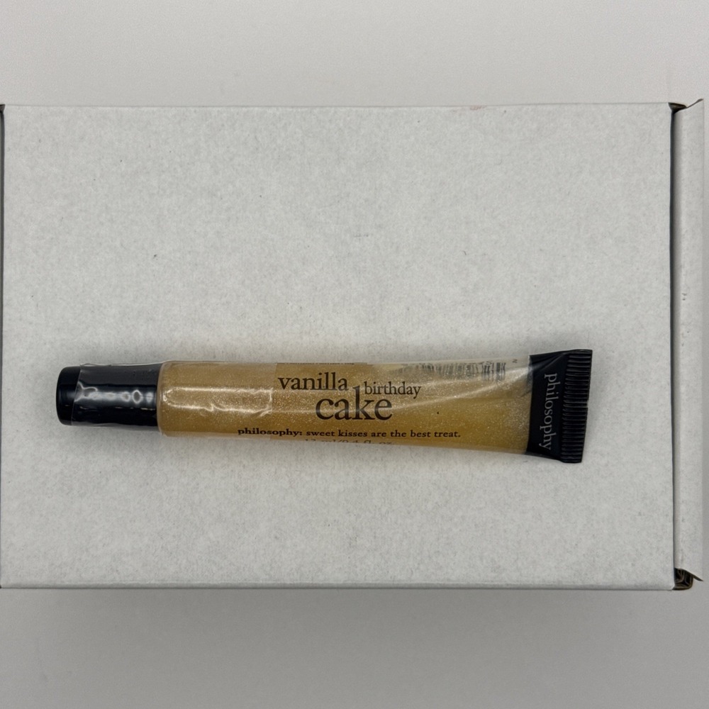 Philosophy Vanilla Birthday Cake Lip Gloss 0.4 oz Sealed Rare Discontinued NEW